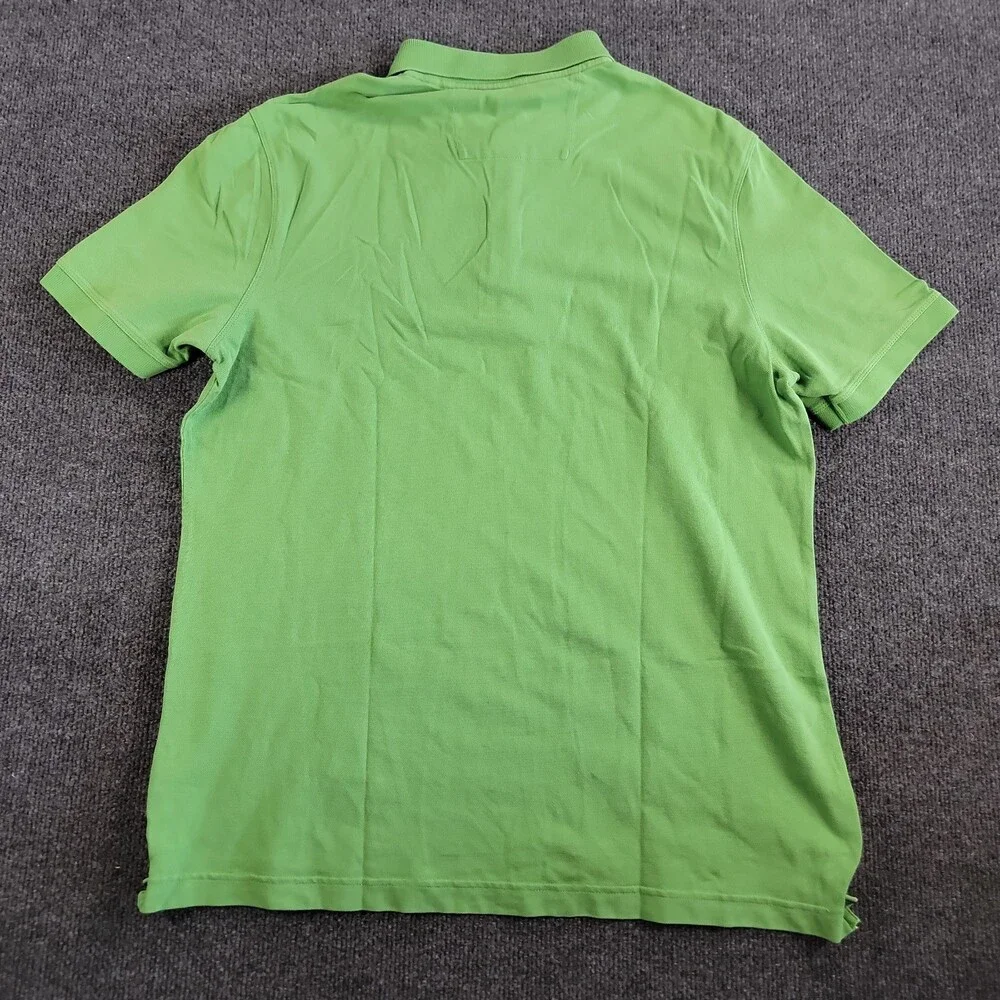Banana Republic Polo Shirt Mens Large Elephant Logo Green Short Sleeve Golf Prep
